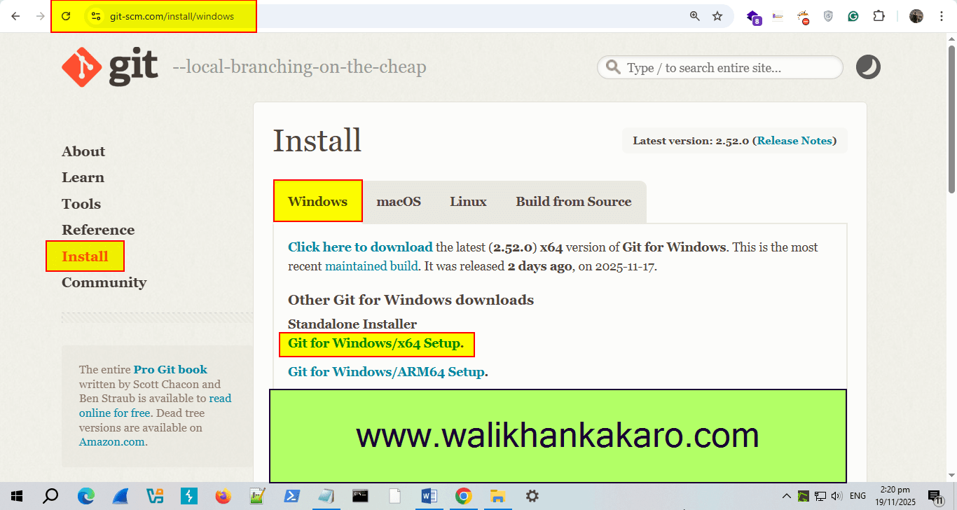 How to install Git on Windows