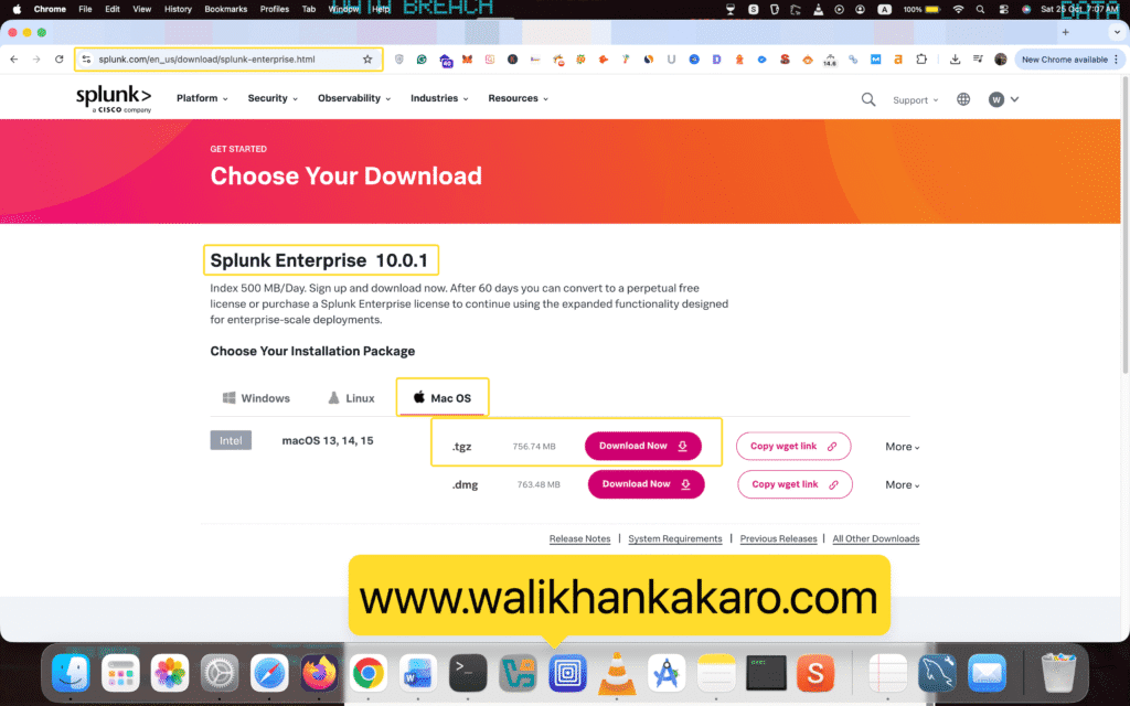 Splunk Mac 3 Splunk Mac 1