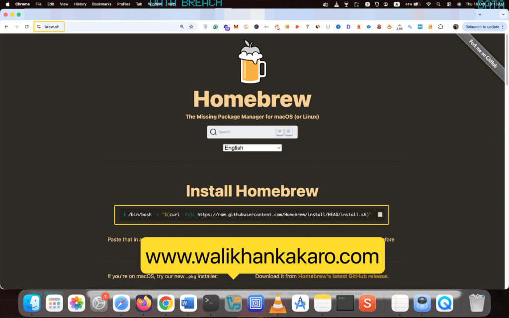 Install Homebrew MacBook 1