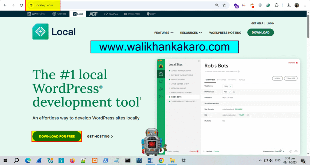 Local WordPress install Mac 1