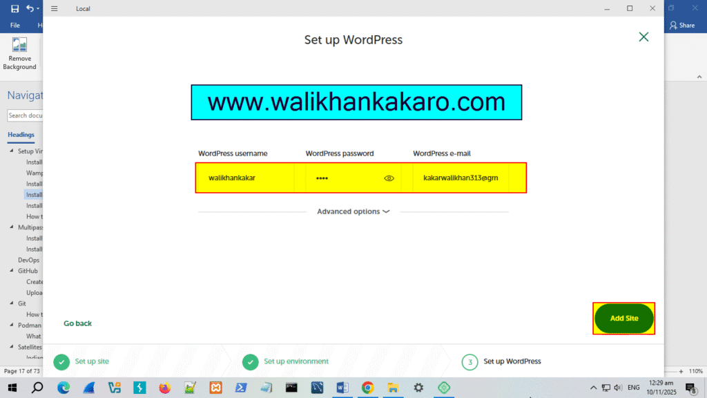 How to install WordPress on localhost 3