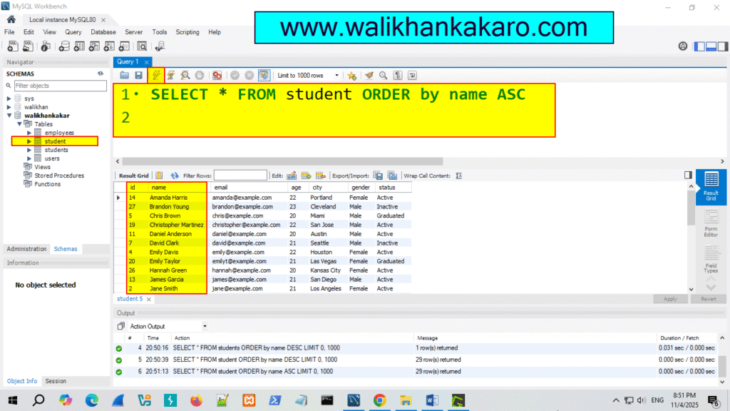distinct and order by in SQL 1