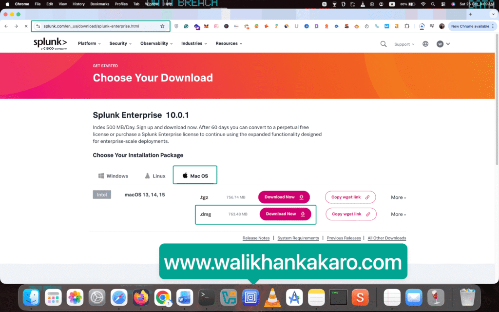 Splunk Mac 8 Second method 1