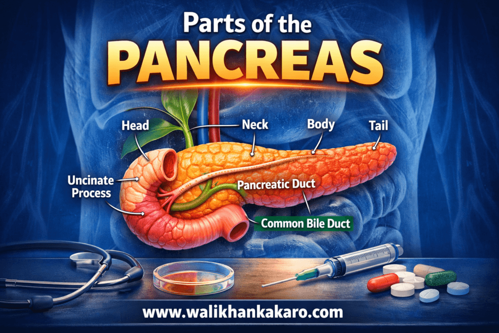 Parts of the Pancreas