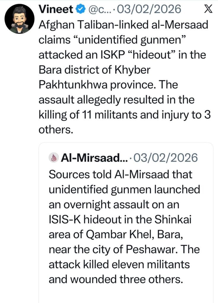 Unknown individuals killed ISIS Khorasan operatives in Bara Khyber 7