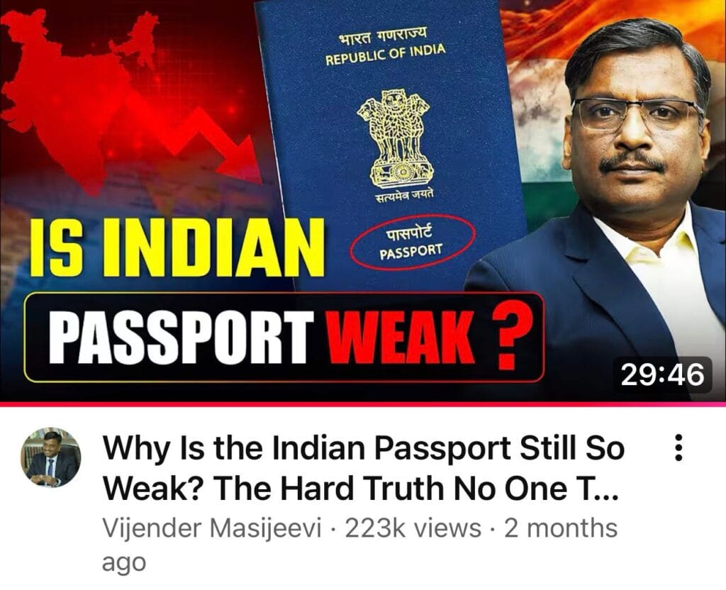 Why Indian Passport is weak 3 Why Indian Passport is weak 1