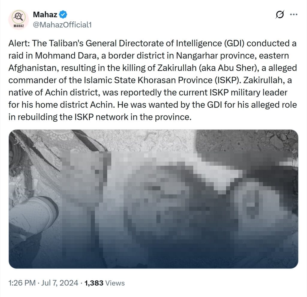 GDI raids the Daesh hideout in Mohmand Dara in 2024 1