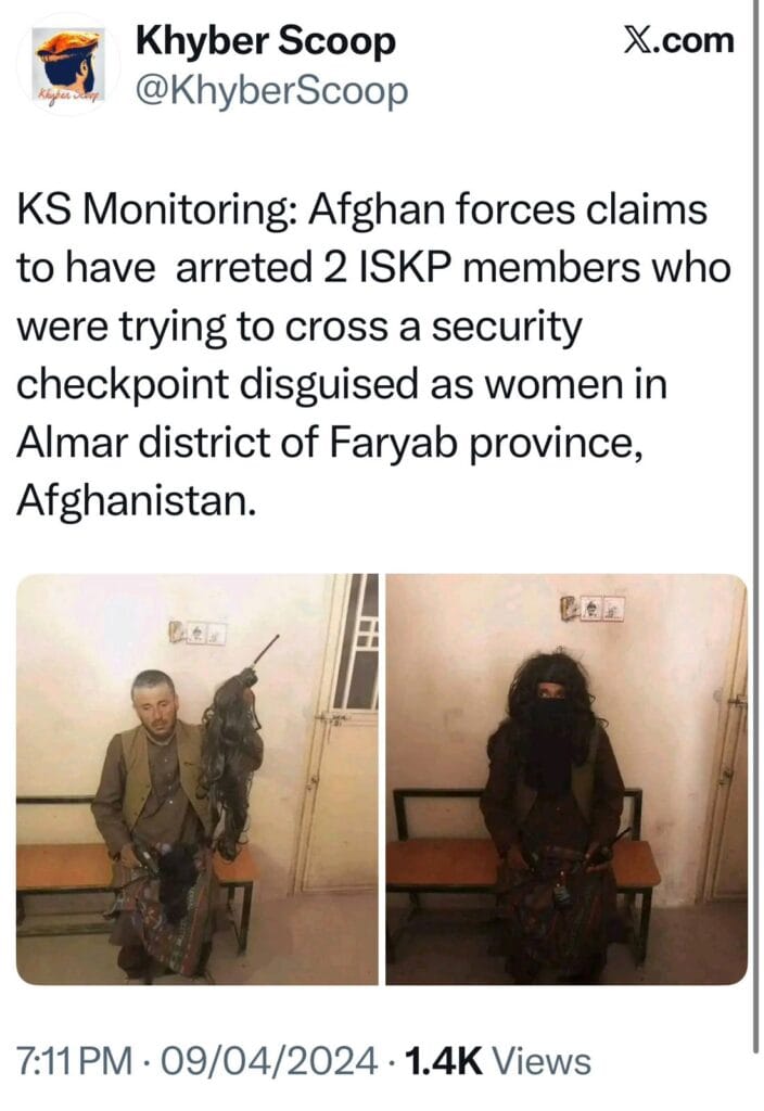 Taliban captured a Daesh target killer disguised as a woman in Faryab 5