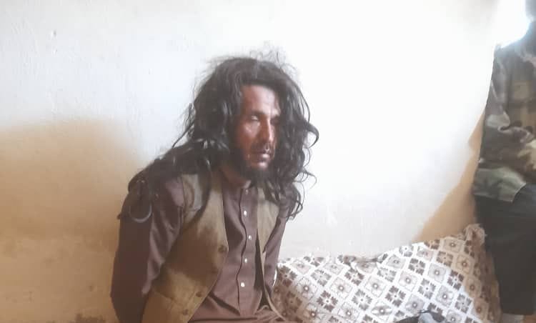 Taliban captured a Daesh target killer disguised as a woman in Faryab 6