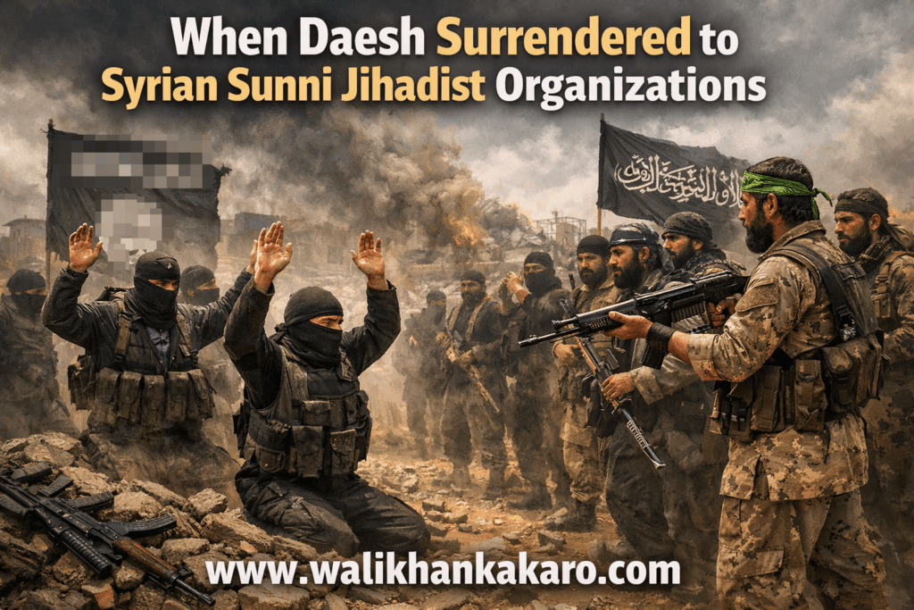 When Daesh surrendered to Syrian Sunni jihadist organizations