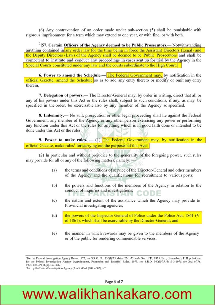 FIA Act 1974 4