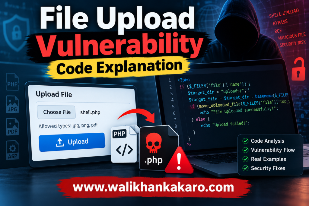 File upload vulnerability code explanation