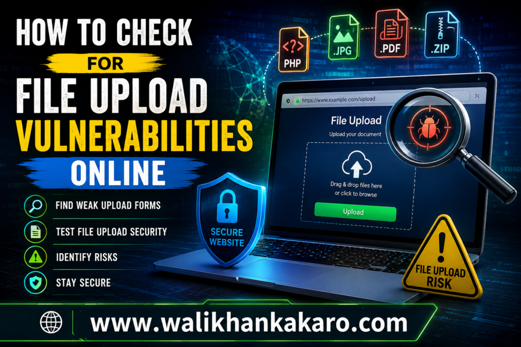 How to check for file upload vulnerabilities online