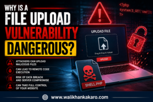 Why is a file upload vulnerability dangerous