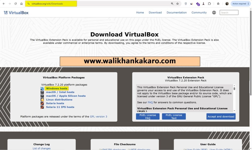 How to install VirtualBox on Windows 2