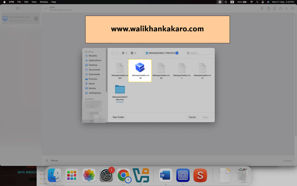 Install Metasploitable 2 Machine on a MacBook 10